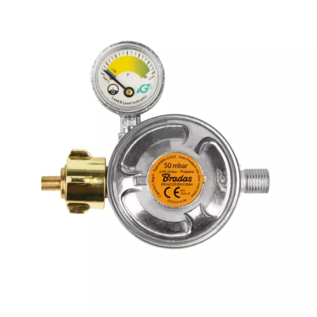 1/4"Gas Druckminderer Regler Gasdruckregler Druckregler Manometer Propan 1,5kg/h