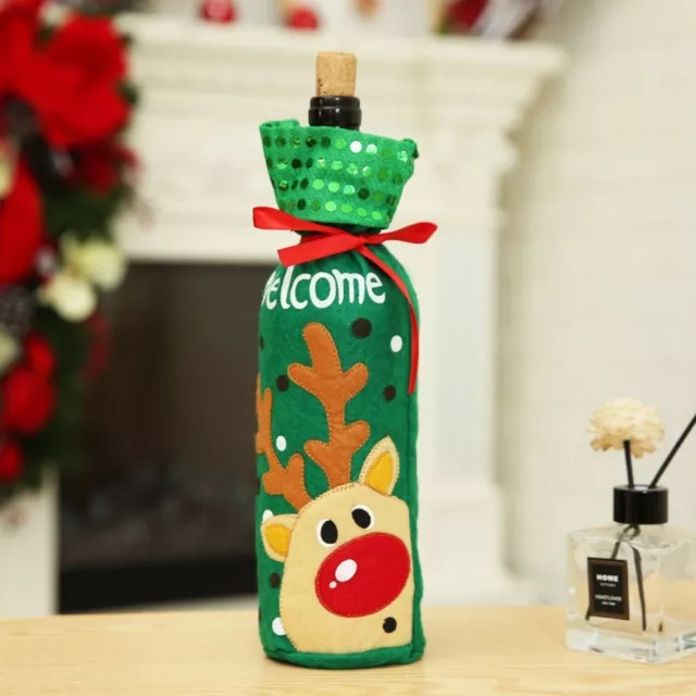 Cloth Xmas Wine Bag Snowman Champagne Gifts Bags Wine Bottle Cover  Champagne