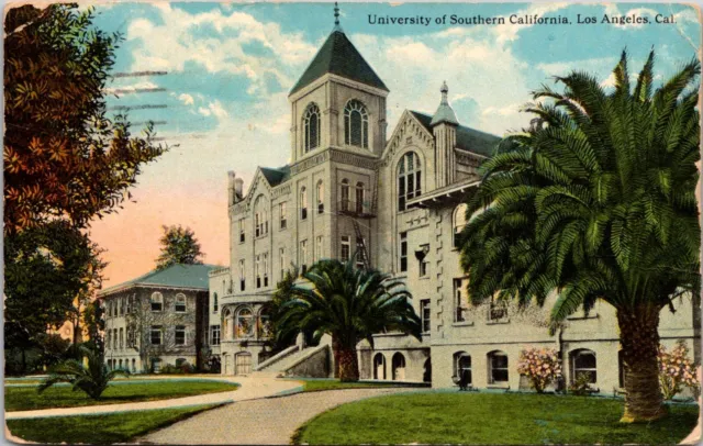 Los Angeles California CA University of Southern California c1910s Postcard A97
