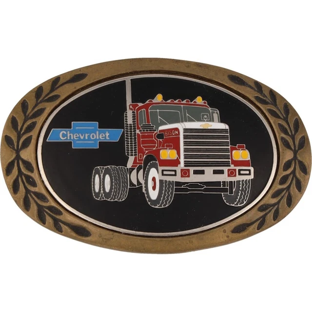 Ottone Chevrolet Bisonte Classico Semi Camion Chevy Trucker NOS Vintage Cintura