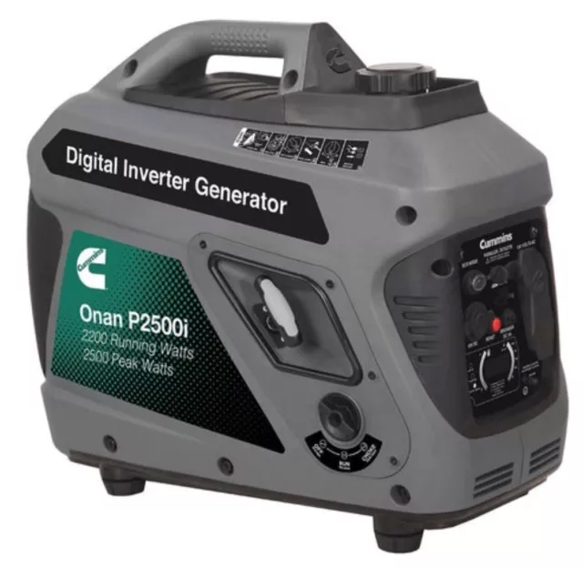 New Onan 2200 Watt 10 Hour Portable Digital Inverter Gas Generator P2500i