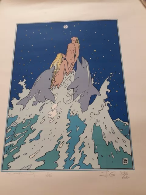 SERIGRAPHIE MOEBIUS ( Signée Auteur 9/200) Les Mériens ( Polychromie 8 tons)