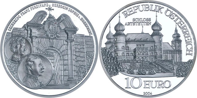 Austria: 10 Euro silver 2004 (Artstetten Castle) - Proof