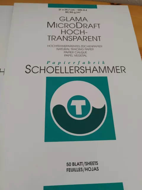 2 Blocks Hochtransparentes Zeichenpapier von Schoellershammer