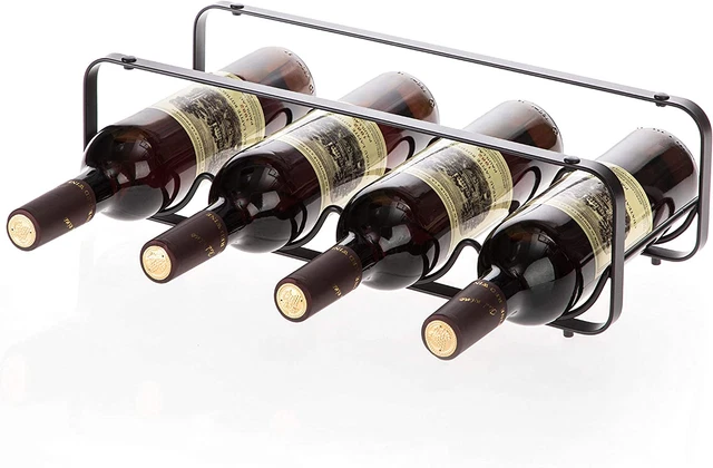Home Zone Kitchen Tabletop Wine Storage Rack, Stackable Modular Design, Holds up