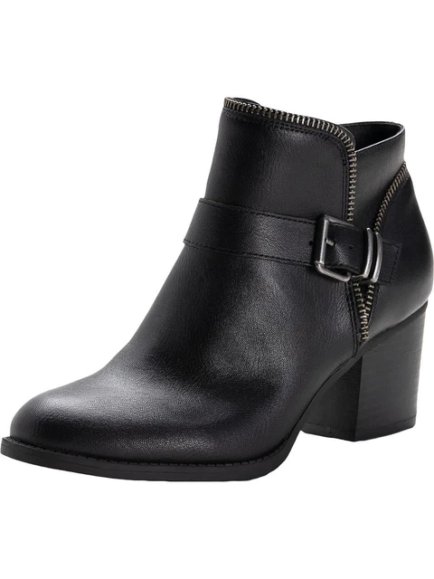 || American Rag Womens Milly Nubuck Block Heel Ankle Boots Black Size 5 M
