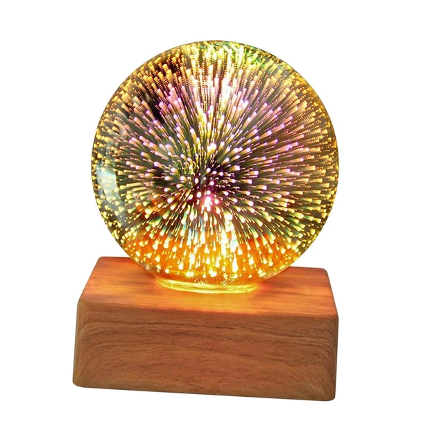 2X CRYSTAL BALL 3D Starry Sky Night Light Decorative Table Lamp for ...