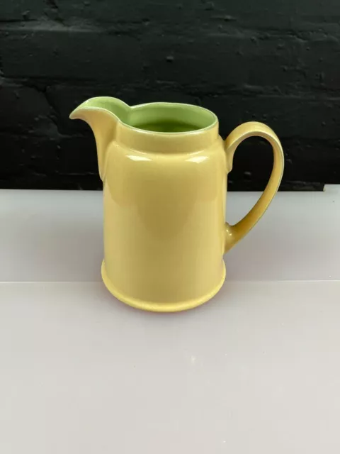 Denby Juice Yellow Lemon Apple Green Large 2 Pint Jug / Pitcher 6.75" High