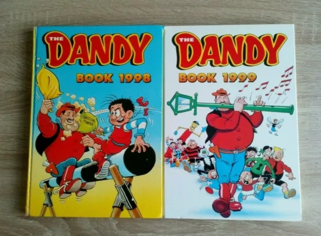 The Dandy Annuals x 2 1998/1999 Vintage/Retro U.K Comic Hardback Desperate Dan