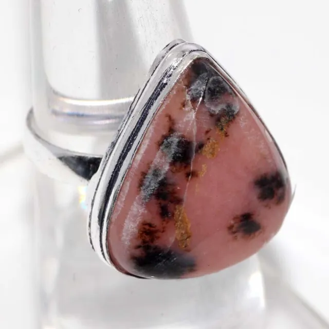 925 SILVER PLATED-PERUVIAN Pink Opal Ethnic Handmade Ring Jewelry US ...