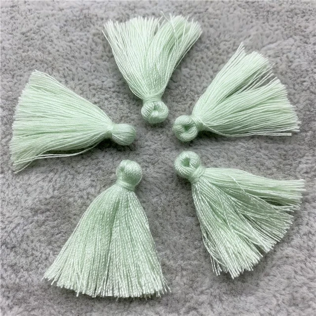 Small Cotton Fringe Trim Tassels Sewing Crafts Curtain Home Decor Tassel 30pcs 9