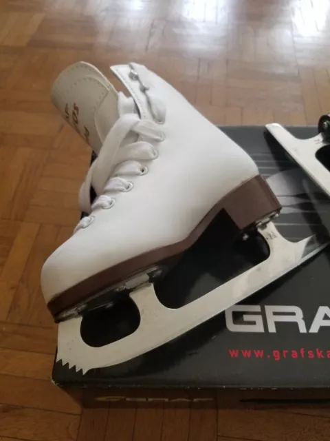 Patin à Glace GRAF DAVOS GOLD pour Enfants / Blanc / Taille 28 / Comme neuf 3