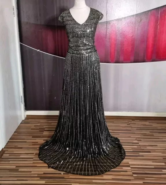 Gorgeous Somerset By Alice Temperley Sequin Long Evening Dress Size 14