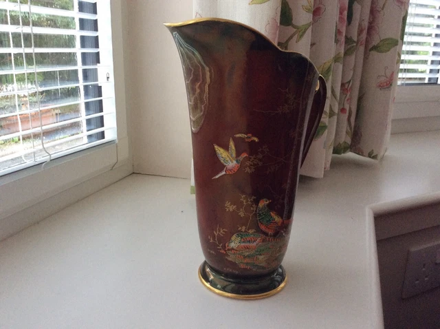 Crown Devon Fieldings rubinrot rot glänzend Krug/Vase 8 Zoll hoch