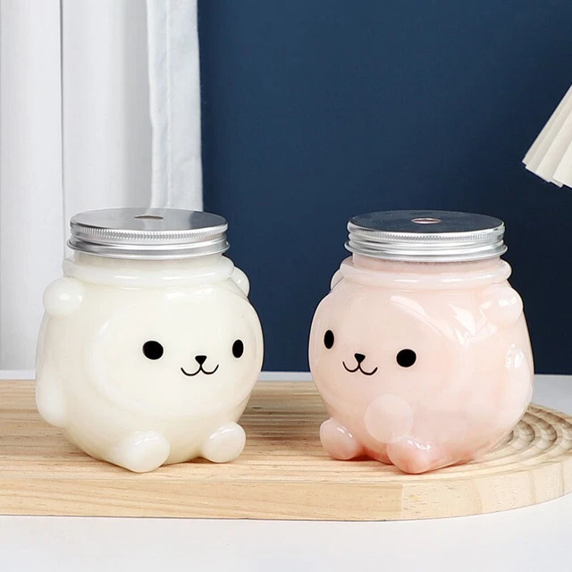 Bottiglia per bevande 500 ml bottiglia orso bottiglia per bevande latte succo tè bottiglia bevanda fredda LM❤