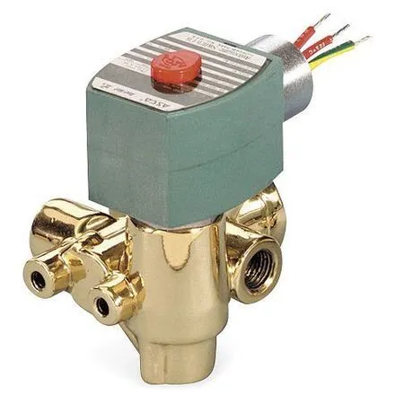 Asco Ef8321g002 120V Ac Brass Quick Exhaust Solenoid Valve, Normally Closed,