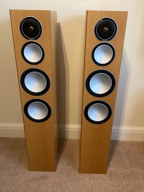 Monitor Audio 8 MONITOR AUDIO SILVER 8 Floorstanding Speakers in Natural Oak £572.78 ...