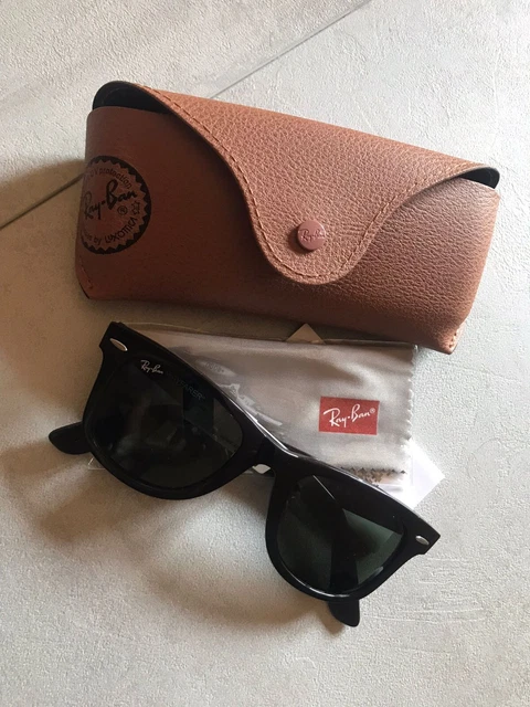 ray-ban wayfarer nero RB2140 901 50-22 3N occhiali da sole unisex made in italy 