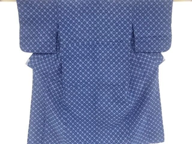 98688# Japanese Kimono / Antique Hitoe Kimono / Geometric