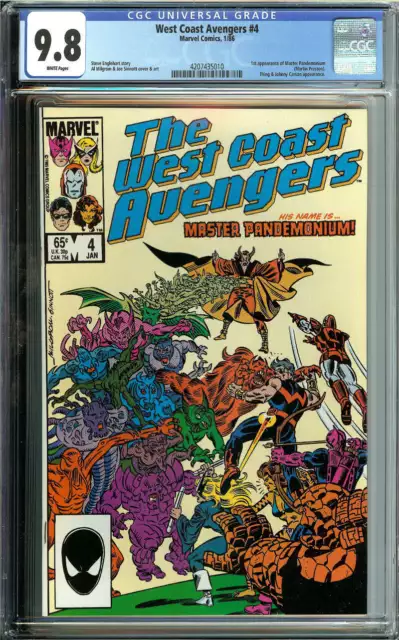 West Coast Avengers #4 Cgc 9.8 White Pages // Marvel Comics 1986