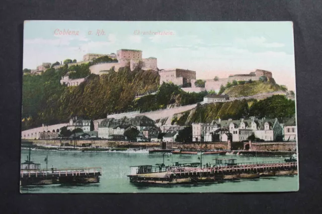 AK Postkarte Coblenz a. Rhein Ehrenbreitstein gelaufen