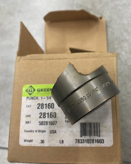 Greenlee 28160 SLUG SPLITTER 1-1/4" Conduit Size Punch