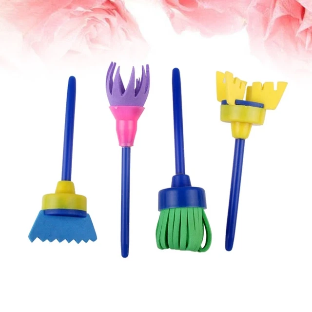 4 Pcs Sponge Paint Graffiti Child Scangrip Kids Paint