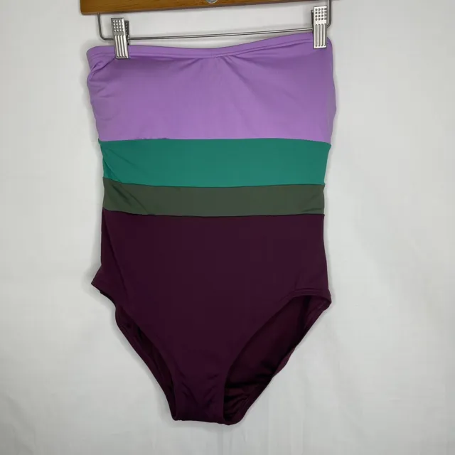 Kate Spade Women’s Medium New York Color Blocking Bandeau One-Piece Swimsuit