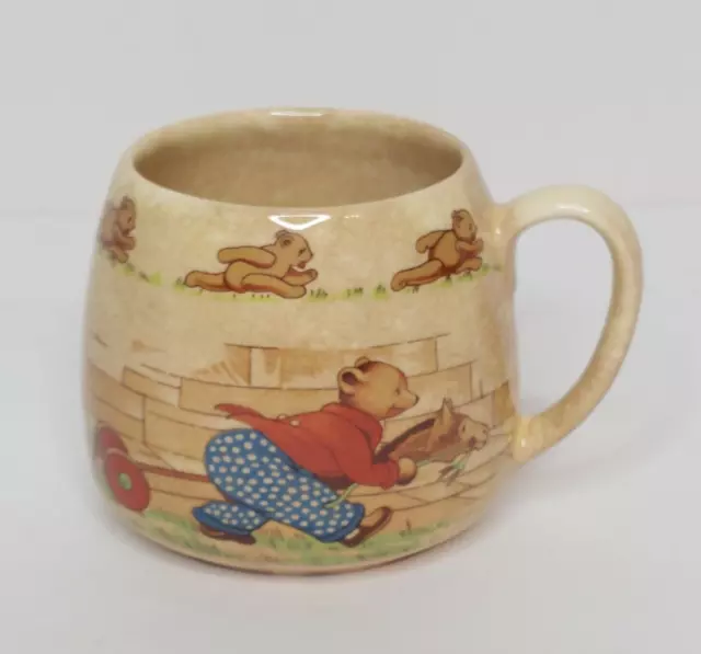 Sylvac Ware Children's Cup/Mug Made in England Vintage Teddy Bear On the Go