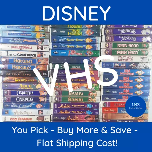 Walt Disney Pixar VHS Kids & Family Movies Classics Cartoons **You Pick** *Read*