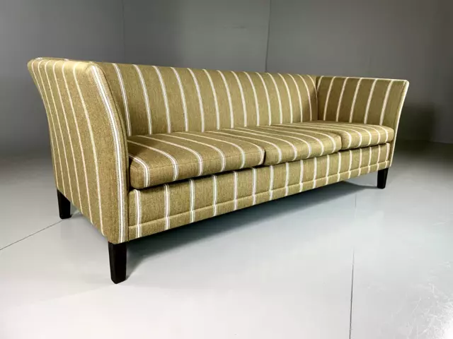 EB5884 Vintage Danish Green Wool 3 Seat Sofa, 1970s, Retro, MCM, V3SS