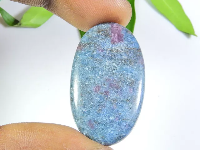 45Cts. Natural Ruby in Kyanite Oval Cabochon Loose Gemstone 20X35X05 MM