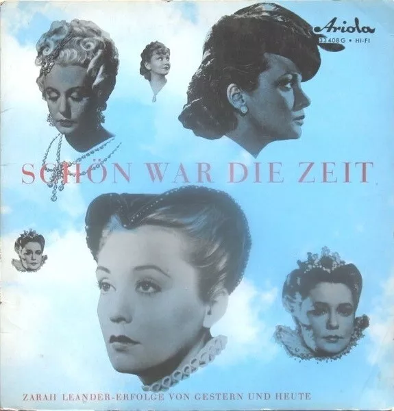 Zarah Leander Schön War Die Zeit Vinyl Single 10inch NEAR MINT Ariola