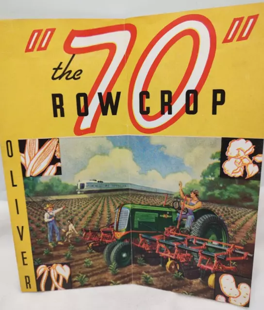 1937 Oliver 70 Row Crop Tractor Sales Brochure Catalog