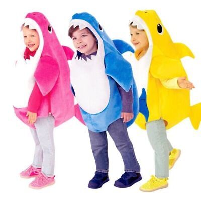 Kids Baby Shark famiglia Costume Ragazzi Ragazze Bambino Costume Di Halloween Tuta