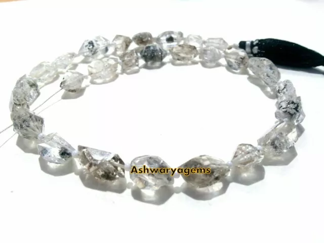 Herkimer Diamond Quartz 8X10-10X12Mm Gemstone Beads 1 Strand 2" Per Inch Rate 2