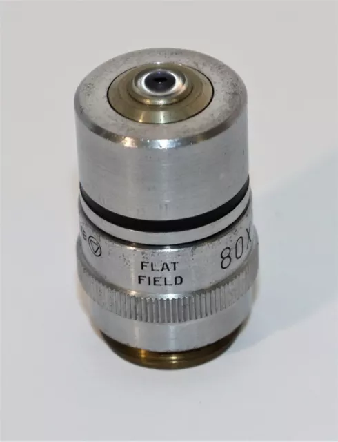 Bausch and Lomb Flat Field 80X Microscope Objective