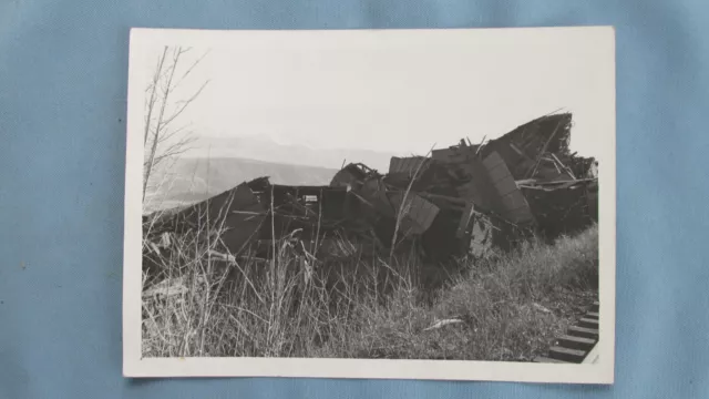 1943 Rio Grande Southern RR Dallas Divide Colorado Runaway Train Wreck Photo