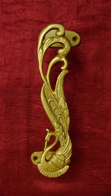 Peacock Design Shape Door Handle Brass Antique Restaurant Home Door Handle VR222