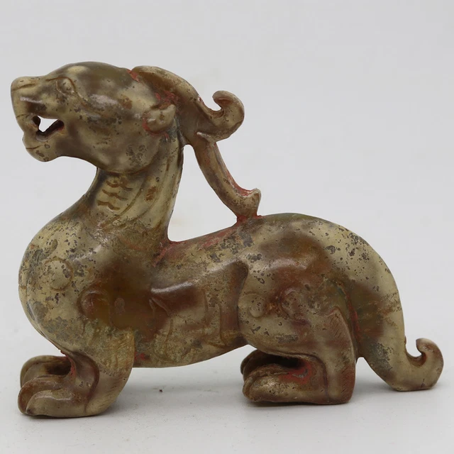 collected Chinese Oriental culture , carve jade BiXie evil-averting beast D61