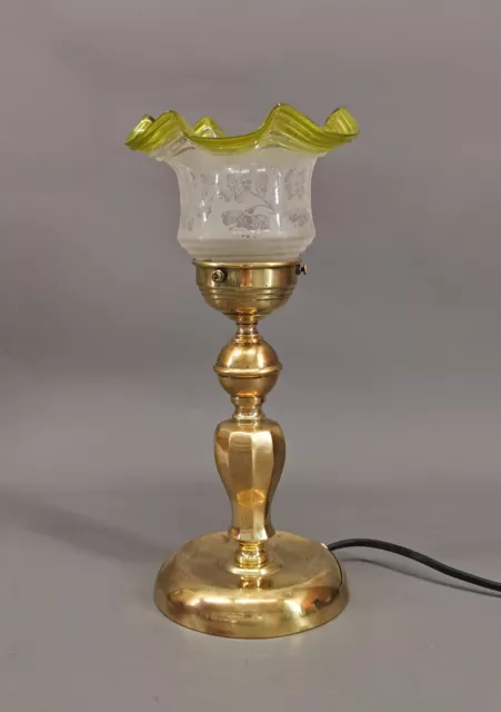 9168020-d Table Lamp Um 1920 Floral Motifs Art Nouveau H31, 5cm