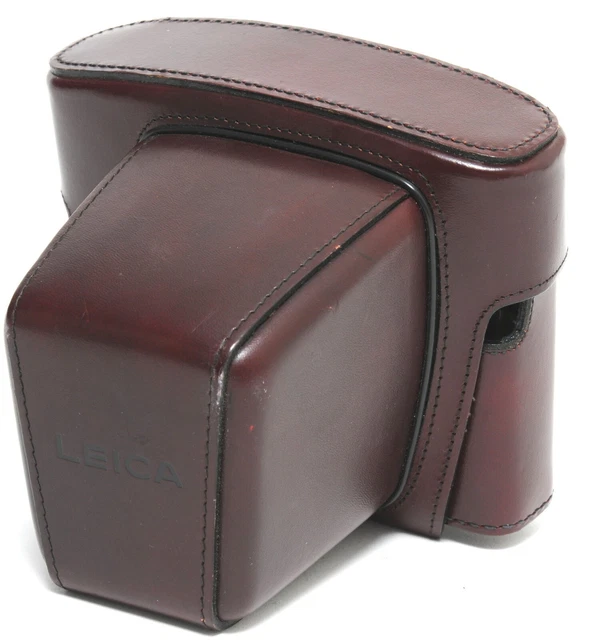 Funda de cuero para cámara Leica R3 color vino tinto