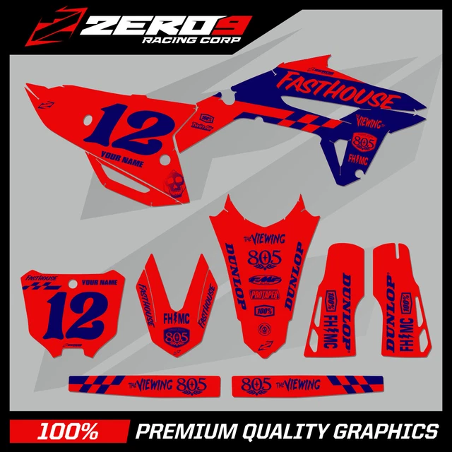 Dirt Bike Graphics Kit For Honda - BATTALION Red