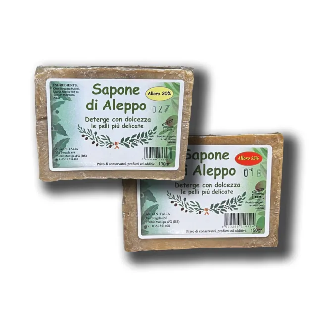 Sapone originale tradizionale all'olio di Oliva e olio di Alloro (20% o 55%)