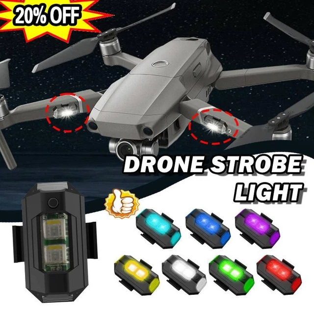 Mini Strobe Light For Drone - Lightweight Emergency Flash Signal Lamp For RC Aircraft (Black, 3x2cm)