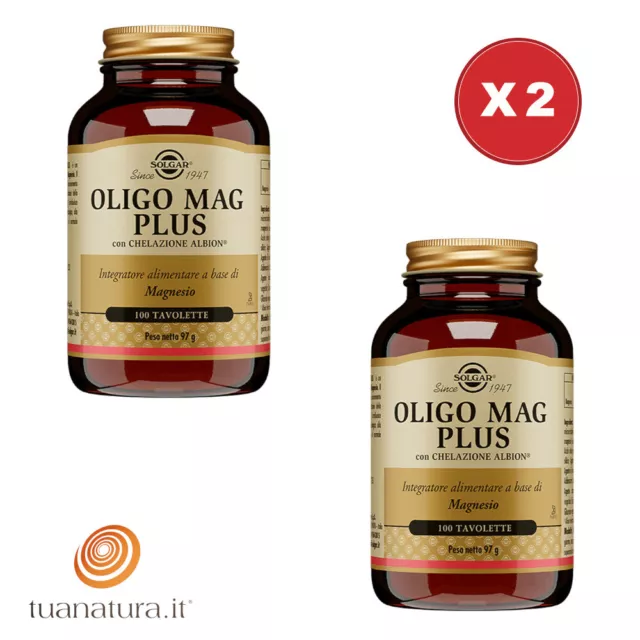 Solgar OLIGO MAG PLUS 100 tavolette | 2 Confezioni