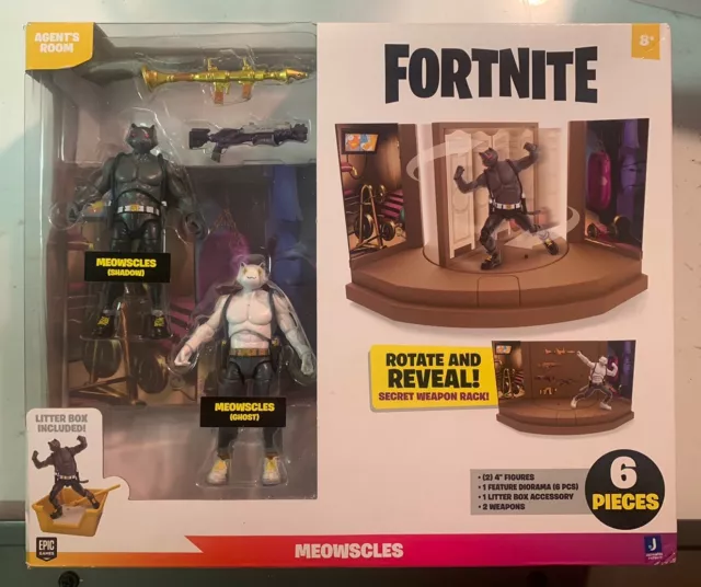 Fortnite Meowscles Agent’s Room Assortment Action Figure Playset Sealed.