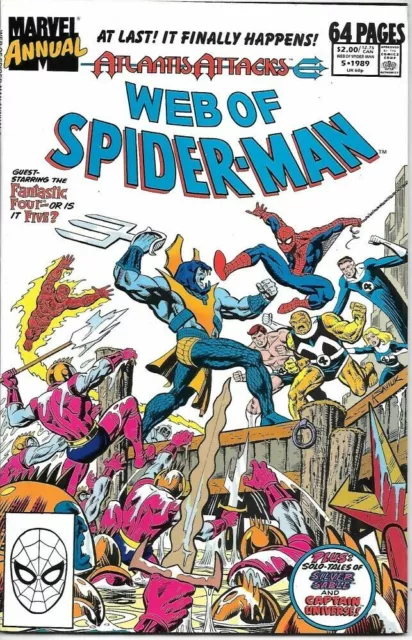 Web of Spider-Man Spiderman #5 ANNUAL Marvel Comics 1989 (VF)