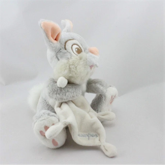 Doudou lapin gris Pan-pan Panpan avec mouchoir DISNEY - 21076