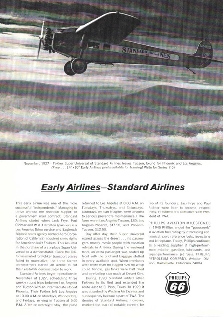 Fokker Super Philips 66 RARE Vintage Original Aircraft Print Ad